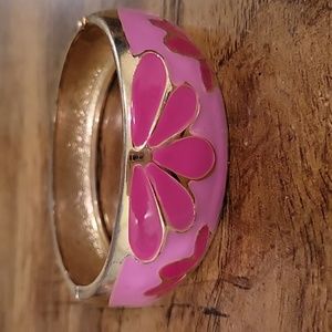 Pink and gold bangle